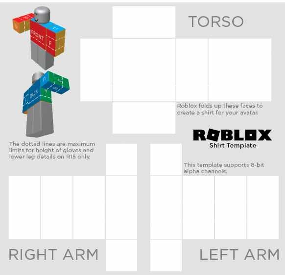 Modello di camicia su Roblox